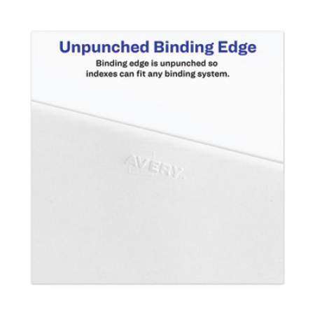 Avery-Style Preprinted Legal Side Tab Divider, Exhibit V, Letter, White, 25/Pack, (1392) (01392)