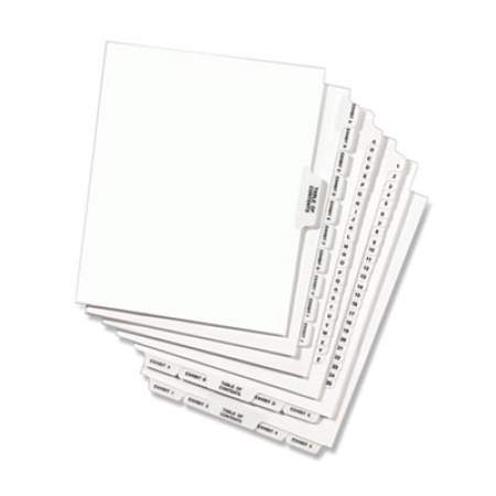 Avery-Style Preprinted Legal Side Tab Divider, Exhibit Q, Letter, White, 25/Pack, (1387) (01387)
