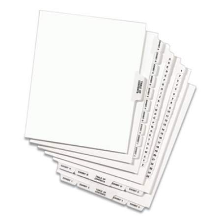 Avery-Style Preprinted Legal Bottom Tab Dividers, Exhibit T, Letter, 25/Pack (12393)
