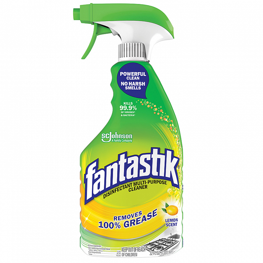 Disinfectant Multi-Purpose Cleaner Lemon Scent, 32 oz Spray Bottle, 8/Carton (366094)