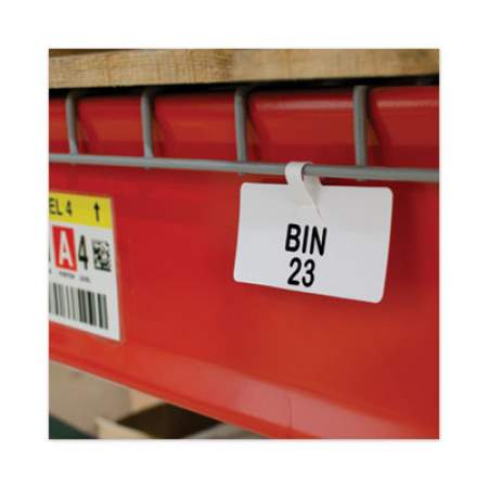 C-Line Wire Rack Shelf Tag, Side Load, 3.5 x 1.5, White, 10/Pack (87411)