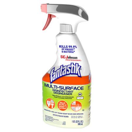 Fantastik Multi-Surface Disinfectant Degreaser, Herbal, 32 oz Spray Bottle, 8/Carton (311836)