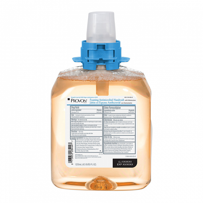 Foaming Antimicrobial Handwash/Moisturizer Refill, For FMX-12 Dispenser, Light Fruity Scent, 1,250 mL, 4/Carton (518604CT)