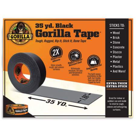 Gorilla Glue Gorilla Tape, 3" Core, 1.88" x 35 yds, Black (6035181)