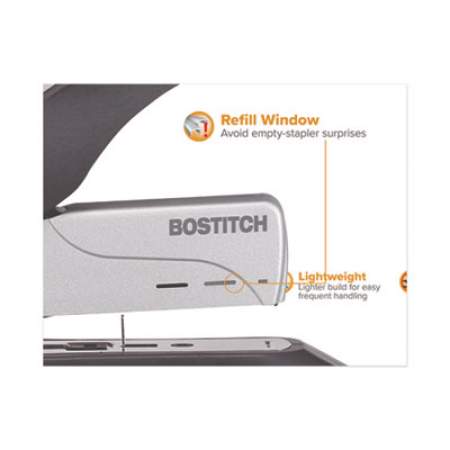 Bostitch Spring-Powered Premium Heavy-Duty Stapler, 100-Sheet Capacity, Black/Silver (1300)