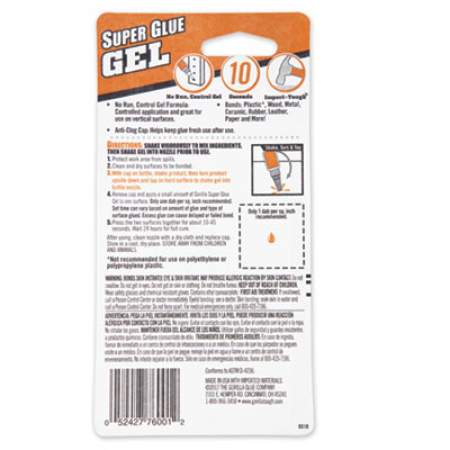 Gorilla Glue Super Glue Gel, 0.53 oz, Dries Clear (7600101)