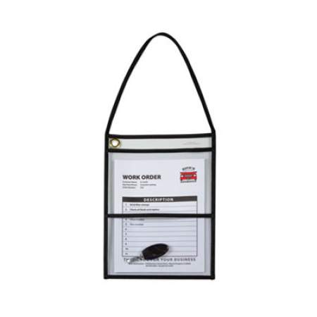 C-Line 2-Pocket Shop Ticket Holder w/Strap, Black Stitching, 150-Sheet, 9 x 12, 15/Box (38912)