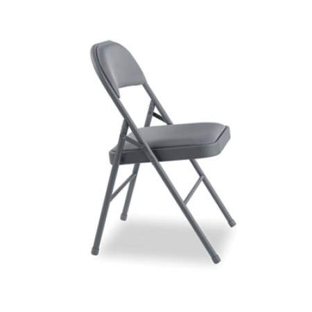 Alera Steel Folding Chair, Supports Up to 300 lb, Light Gray, 4/Carton (FCPF7G)