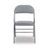 Alera Steel Folding Chair, Padded Vinyl Seat, Supports Up to 350 lb, Light Gray, 4/Carton (FCPD6G)
