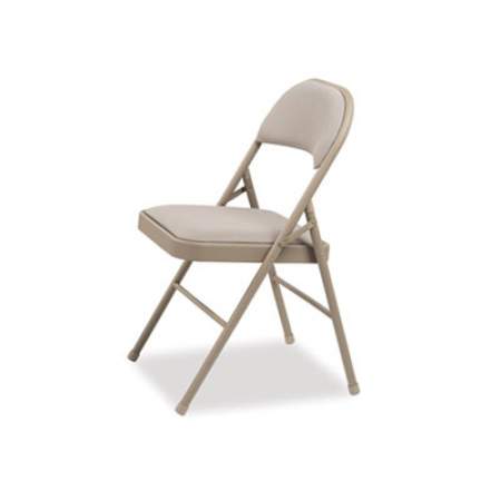 Alera Steel Folding Chair, Supports Up to 300 lb, Tan, 4/Carton (FCPF7T)