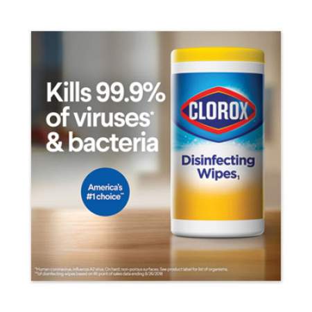 Clorox Disinfecting Wipes, 7 x 8, Fresh Scent, 35/Canister (01593EA)