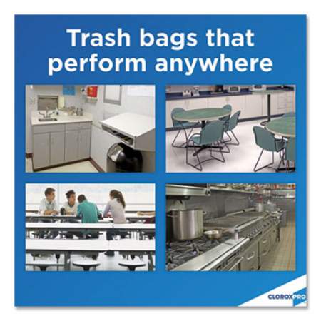 Glad Tall Kitchen Drawstring Trash Bags, 13 gal, 0.72 mil, 24" x 27.38", Gray, 100/Box (78526)