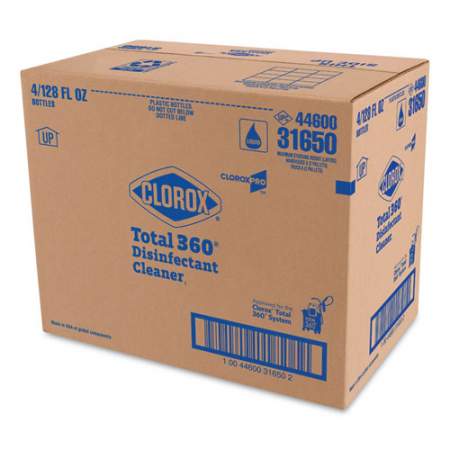 Clorox Total 360 Disinfectant Cleaner, 128 oz Bottle, 4/Carton (31650)