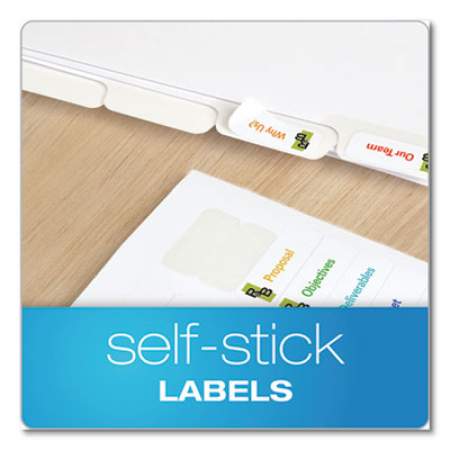 Oxford Custom Label Tab Dividers with Self-Adhesive Tab Labels, 8-Tab, 11 x 8.5, White, 25 Sets (11316)