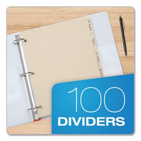 Oxford Write-On Tab Dividers, 5-Tab, 11 x 8.5, Manila, 20 Sets (13V)