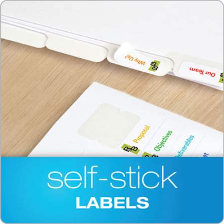 Oxford Custom Label Tab Dividers with Self-Adhesive Tab Labels, 8-Tab, 11 x 8.5, White, 5 Sets (11315)