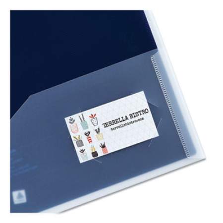 Avery Flexi-View Two-Pocket Polypropylene Folder, 11 x 8.5, Translucent/Navy, 2/Pack (47846)