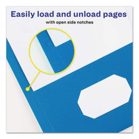 Avery Two-Pocket Folder, 40-Sheet Capacity, 11 x 8.5, Light Blue, 25/Box (47986)