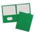 Avery Two-Pocket Folder, 40-Sheet Capacity, 11 x 8.5, Green, 25/Box (47987)