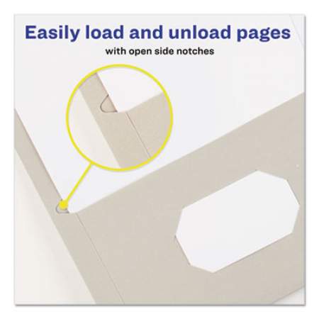 Avery Two-Pocket Folder, 40-Sheet Capacity, 11 x 8.5, Gray, 25/Box (47990)