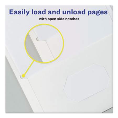 Avery Two-Pocket Folder, 40-Sheet Capacity, 11 x 8.5, White, 25/Box (47991)