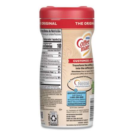Coffee mate Non-Dairy Powdered Creamer, Original, 11 oz Canister, 12/Carton (55882CT)