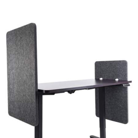 Lumeah Desk Modesty Adjustable Height Desk Screen Cubicle Divider and Privacy Partition, 23.5 x 1 x 36, Polyester, Ash (LUDM24361A)
