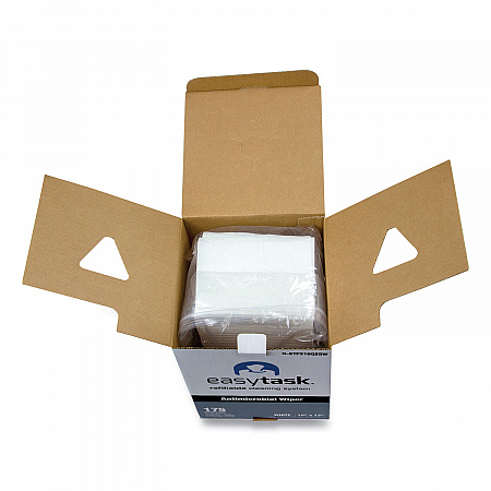 Easy Task F310 Wiper, Quarterfold, 1-Ply, 10 x 13, White, Zipper Bag, 175/Bag (NETF310QZGW)