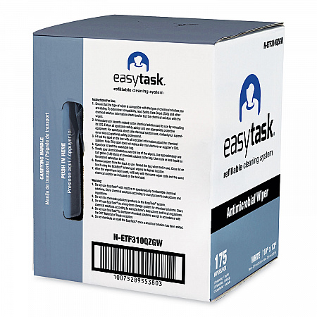 Easy Task F310 Wiper, Quarterfold, 1-Ply, 10 x 13, White, Zipper Bag, 175/Bag (NETF310QZGW)