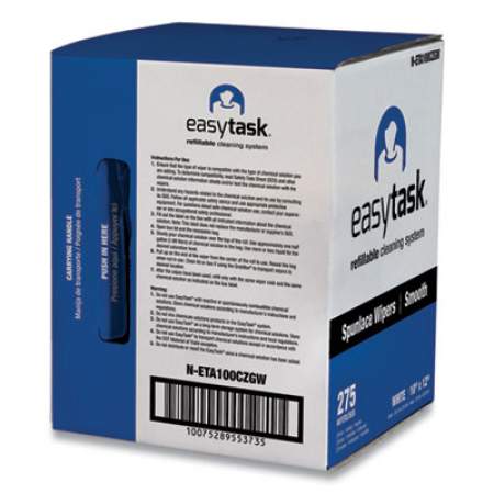 HOSPECO Easy Task A100 Wiper, Center-Pull, 10 x 12, 275 Sheets/Roll with Zipper Bag (NETA100CZGW)