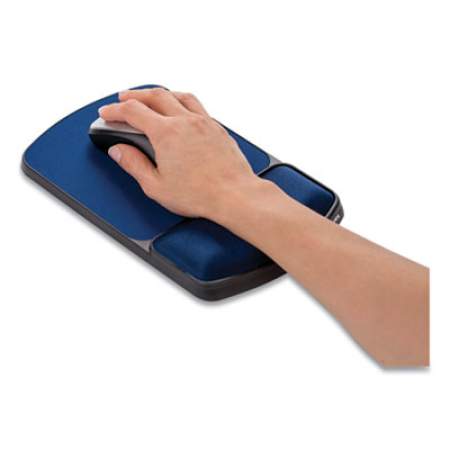 Fellowes Gel Mouse Pad with Wrist Rest, 6.25" x 10.12", Black/Sapphire (98741)