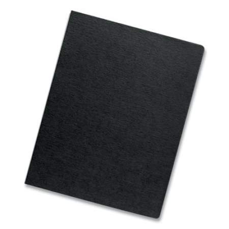Fellowes Linen Texture Binding System Covers, 11.25 x 8.75, Black, 200/Pack (52115)