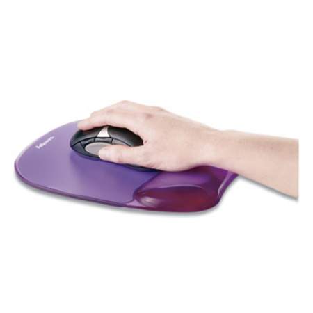 Fellowes Gel Crystals Mouse Pad with Wrist Rest, 7.87" x 9.18", Purple (91441)