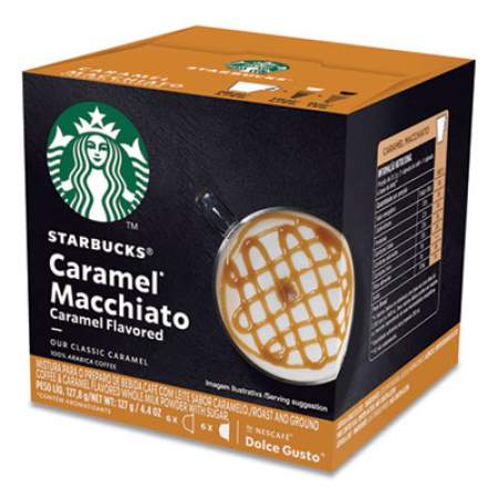 Nescafe Dolce Gusto Starbucks Coffee Capsules, Caramel Macchiato, 36/Carton (94273)