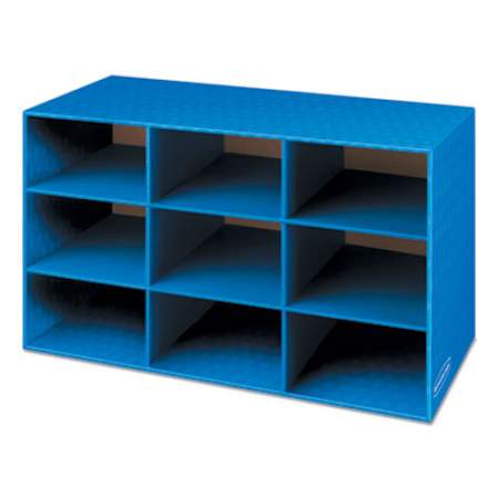 Bankers Box Classroom Literature Sorter, 9 Compartments, 28 1/4 x 13 x 16, Blue (3380701)