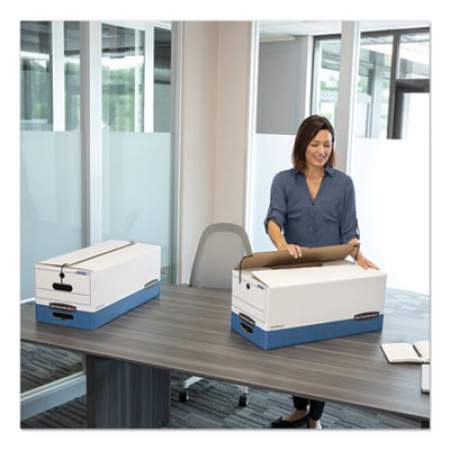 Bankers Box STOR/FILE Medium-Duty Strength Storage Boxes, Letter Files, 12" x 24.13" x 10.25", White, 20/Carton (0070409)