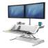 Fellowes Lotus Sit-Stands Workstation, 32.75" x 24.25" x 5.5" to 22.5", White (0009901)