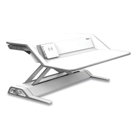 Fellowes Lotus DX Sit-Stand Workstation, 32.75" x 24.25" x 5.5" to 22.5", White (8080201)