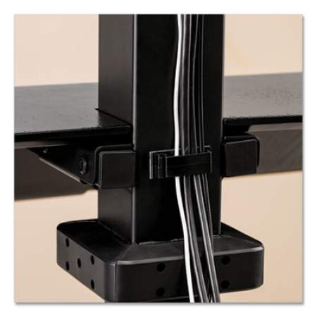Fellowes Lotus VE Sit-Stand Workstation - Dual, 29" x 28.5" x 42.5", Black (8082001)