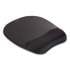 Fellowes Mouse Pad w/Wrist Rest, Nonskid Back, 7 15/16 x 9 1/4, Black (9176501)