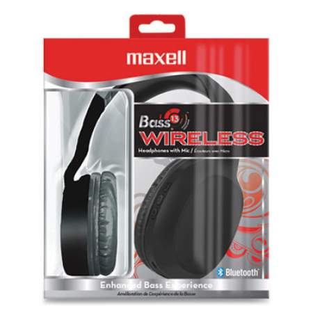 Maxell Bass 13 Wireless Headphone with Mic, Black (199793)