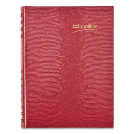 Brownline CoilPro Ruled Daily Planner, 8.25 x 5.75, Red Cover, 12-Month (Jan to Dec): 2022 (CB389CRED)