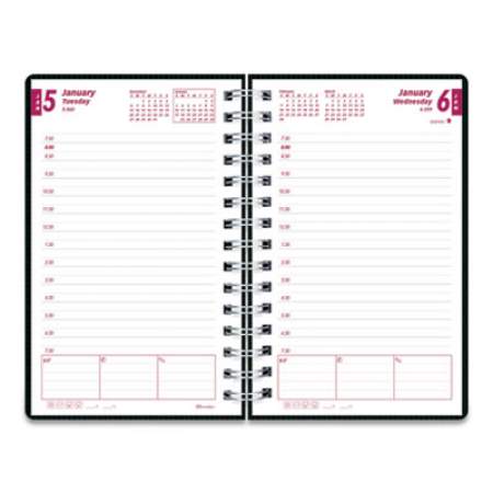 Brownline DuraFlex Daily Planner, 8 x 5, Black Cover, 12-Month (Jan to Dec): 2022 (CB634VBLK)