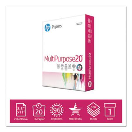 HP MultiPurpose20 Paper, 96 Bright, 20lb, 8.5 x 11, White, 500/Ream (112000)