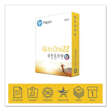 HP All-In-One22 Paper, 96 Bright, 22lb, 8.5 x 11, White, 500/Ream (207000)