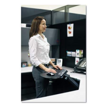 Fellowes Professional Sit/Stand Adjustable Keyboard Platform, 19w x 10.63d, Black (8029801)