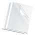 Fellowes Thermal Binding System Covers, 60-Sheet Cap, 11 x 8.5, Clear/White, 10/Pack (52222)