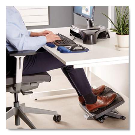 Fellowes Ultimate Foot Support, HPS, 17.75w x 13.25d x 6.5h, Black/Gray (8067001)