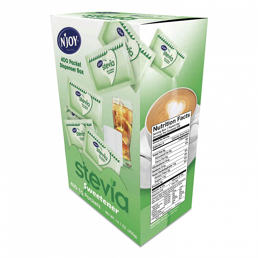 Stevia Artificial Sweetener, 0.04 oz Packet, 400/Box (83221)