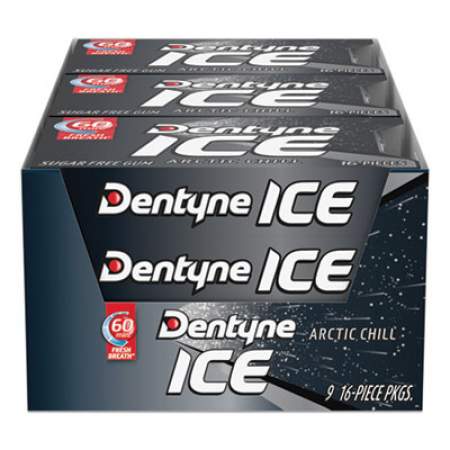 Dentyne Ice Sugarless Gum, Arctic Chill, 16 Pieces/Pack, 9 Packs/Box (AMC31240)